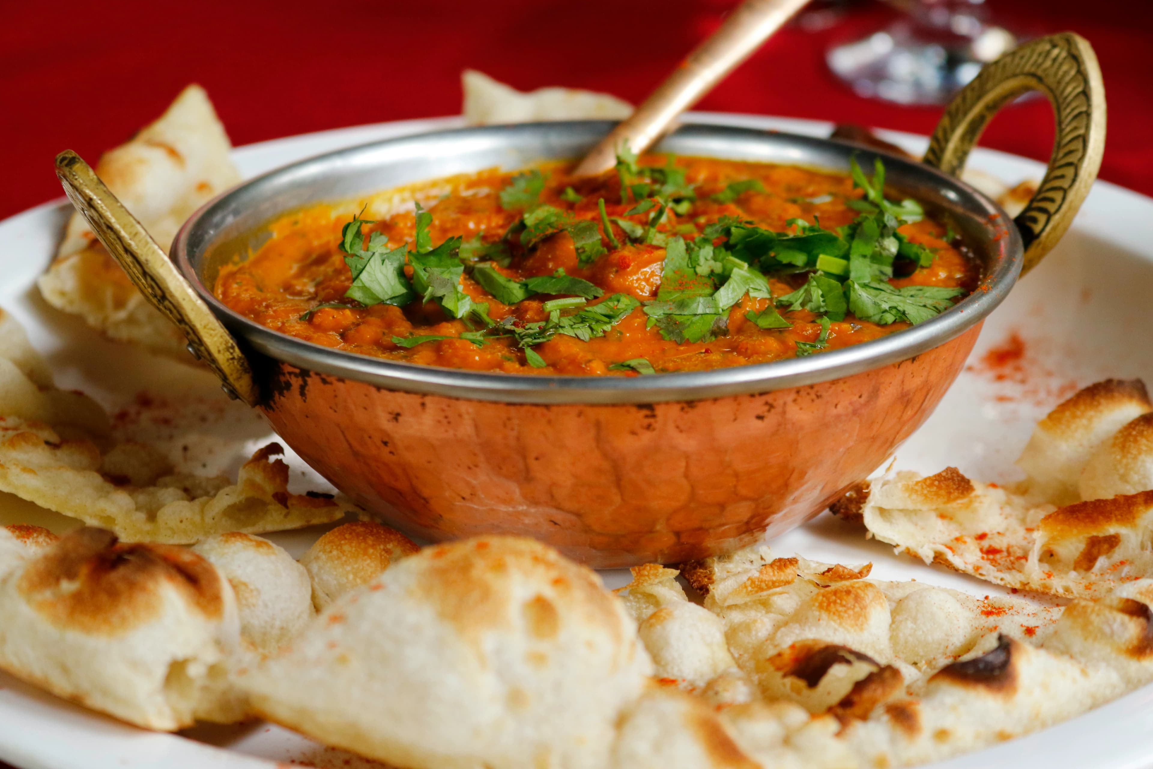 Naan with curry